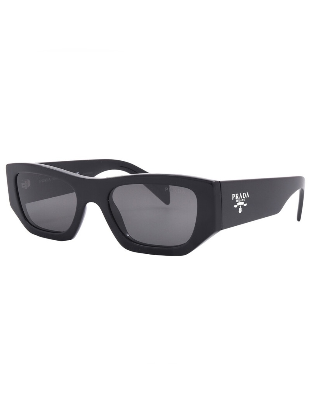 Authentic Prada Black Rectangular Men's Sunglasses